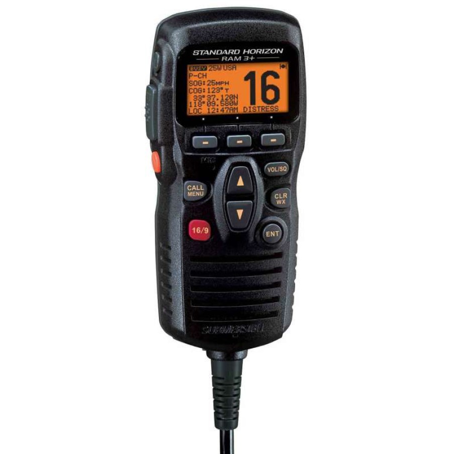 Electronics & Navigation * | Standard Horizon External Vhf Microphones Cmp31B Second Station Ram Microphone, Black