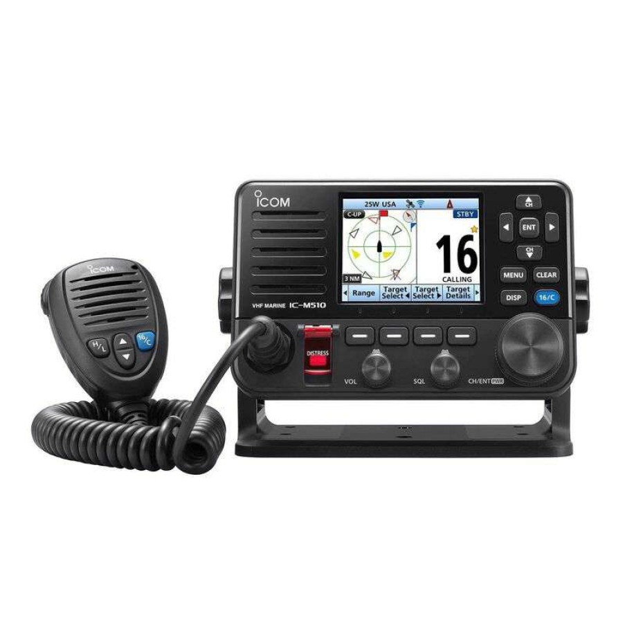 Electronics & Navigation * | Icom Fixed Mount Vhf Radios M510 Plus Class-D Dsc Vhf Marine Transceiver With Wireless Lan Function And Integrated Ais