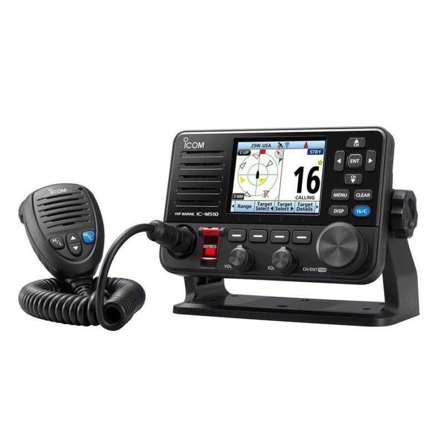 Electronics & Navigation * | Icom Fixed Mount Vhf Radios M510 Plus Class-D Dsc Vhf Marine Transceiver With Wireless Lan Function And Integrated Ais