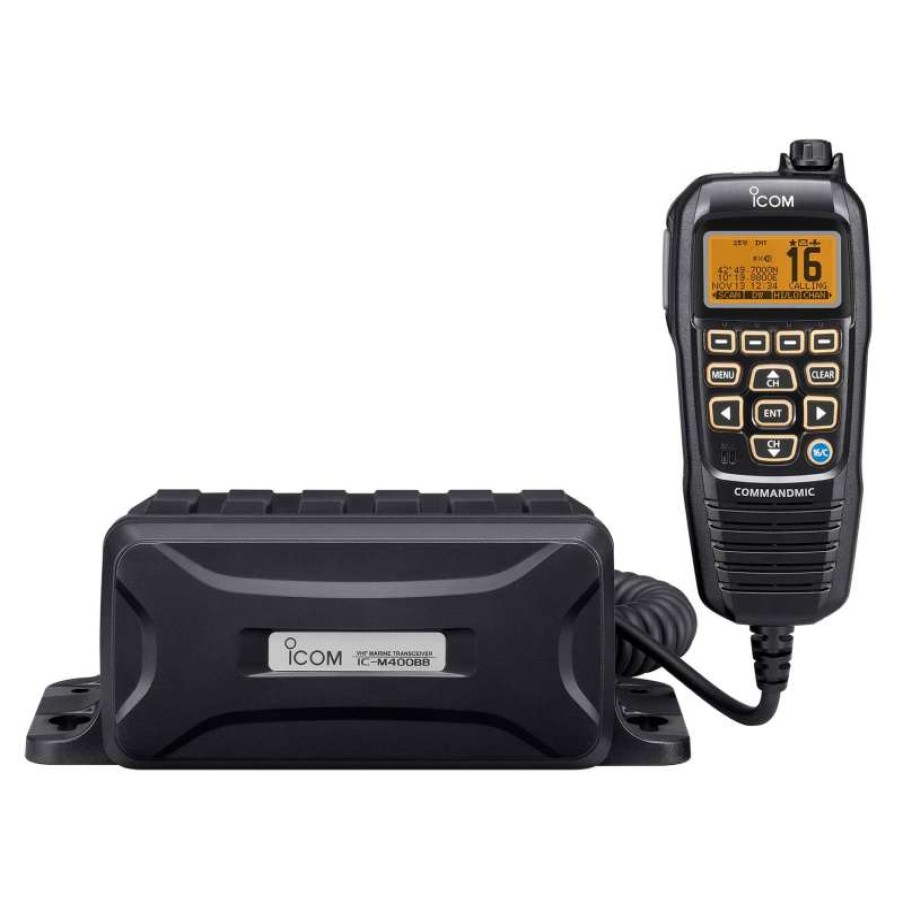 Electronics & Navigation * | Icom Fixed Mount Vhf Radios M400Bb Black Box Dsc Vhf Radio With Black Commandmic Iv