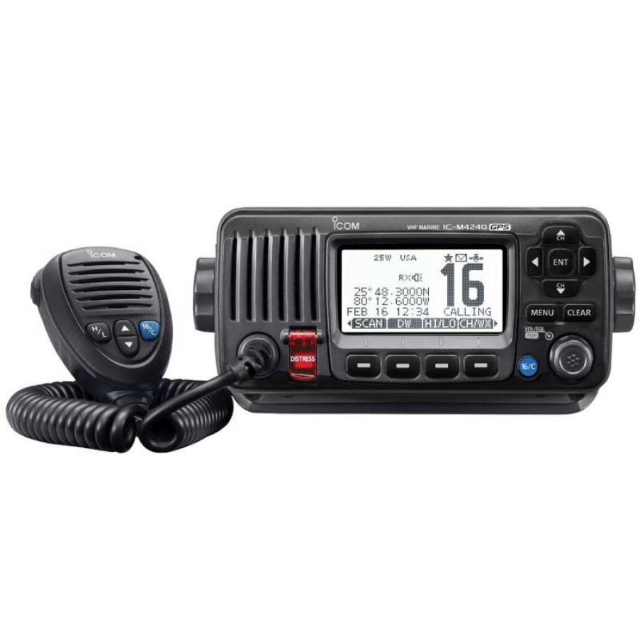 Electronics & Navigation * | Icom Fixed Mount Vhf Radios M424G Fixed-Mount Vhf Radio With Gps Receiver