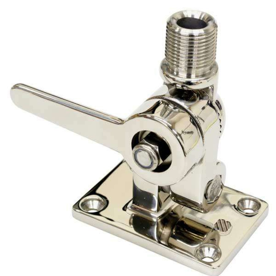 Electronics & Navigation * | West Marine Antenna Mounts Dual Axis Ratchet Mount, Chromed Zamak