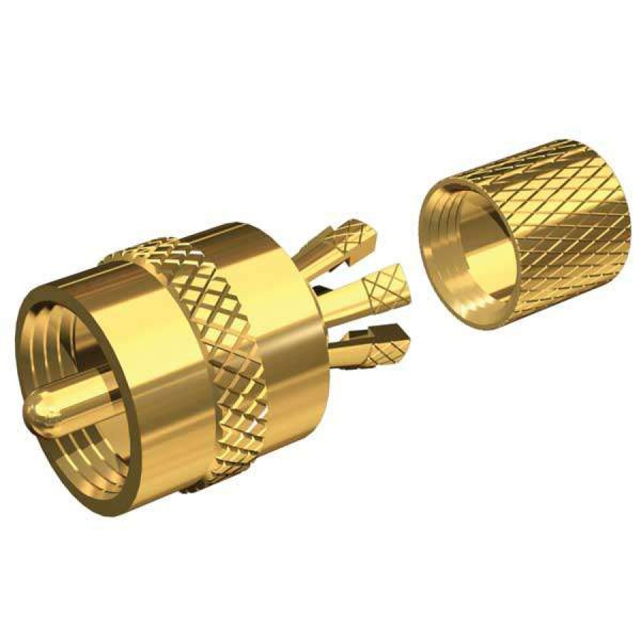 Electronics & Navigation * | Shakespeare Antenna & Coaxial Accessories Pl-259 Gold-Plated Center-Pin Connector, Rg-8X Or Rg-58/Au Coax